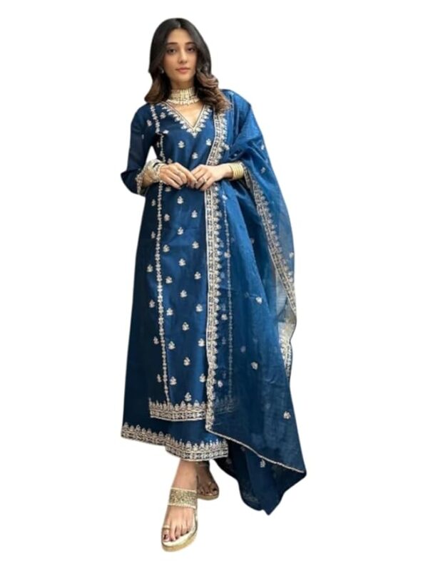 Sangria-White Floral Printed Square Neck A-Line Ethnic Dress